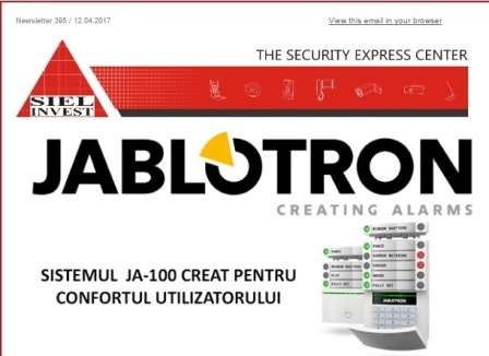 Noutăți la Sistemul Jablotrol JA-100
